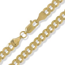 9CT GOLD CURB CHAIN DIAMOND