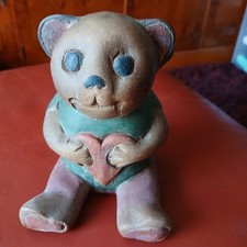 Hand Carved Wooden Teddy Bear