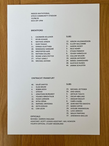Brentford 2026 2027 season - 2026-2027,