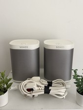 Sonos Play:1 Compact Wireless Smart Speaker White 2-Pack Good Working Condition