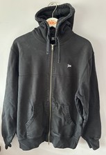 Patta Script Full Zip Hoodie Black Heavyweight Used Size XL streetwear skate