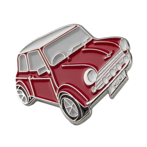 Classic red mini cooper enamel - red,