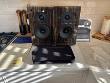 QUAD 77-11L BOOKSHELF SPEAKERS - Vintage Hifi - TIGER EBONY - Tested - Postage