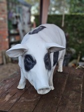 Large Vintage  Pig Garden Ornament Outdoor Decor Statue Resin
