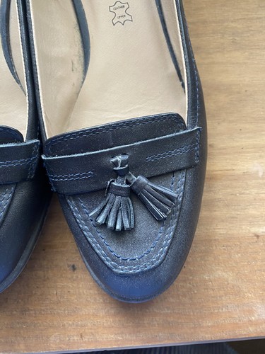 Ladies black loafers - m&s,