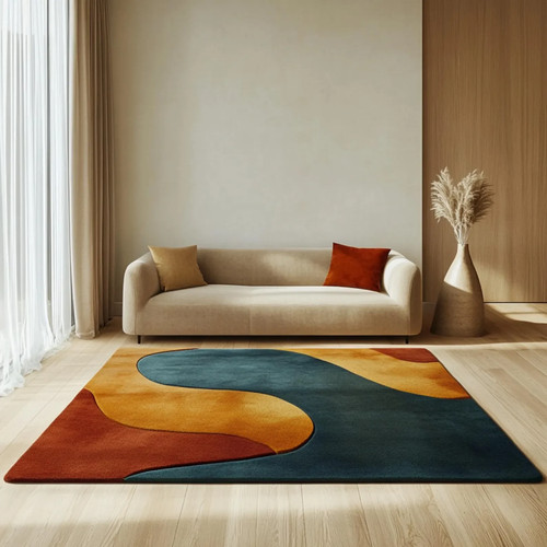 Hand tufted wool - wool, blend