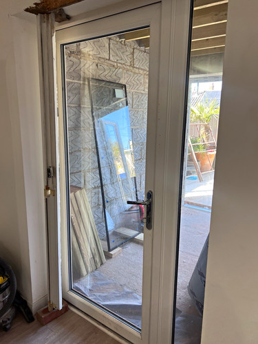 Upvc white single patio doors - white,