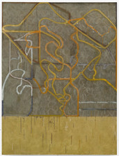 BRICE MARDEN 'Askew' 2013-2021 NYC Art Paintings Exhibition Poster 39x26 in. NEW