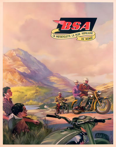 French bsa motocyclette du - bsa,
