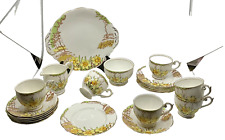 VINTAGE QUEEN ANNE FINE BONE CHINA SPRINGMORN 21 PIECE TEA SET SH 83