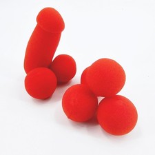 Banana Prank Sponge, Magic Tricks Sponge with 4 Red Balls,Funny Stage Magic