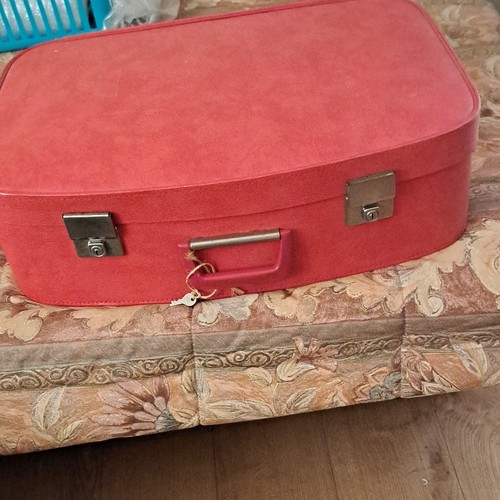 Vintage retro red hard case - vintage/retro,