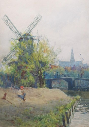 Antique watercolour maud - antique,
