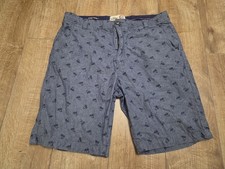 Tokyo Laundry Mens Blue Pattern Shorts Size XL Used Good Condition