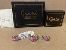 GIANI Jewellery Ladies Pink cz Ring & Matching earrings boxed