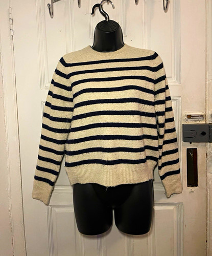 Zara cream navy - zara,