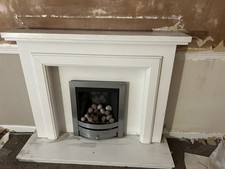 marble fire surround with gas