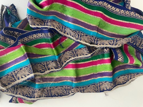 Vintage indian silk brocade - indian,