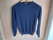 Men's William Hunt Navy Blue Wool Jumper - Small