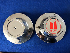 GENUINE RARE CLASSIC ISUZU 4 X 4 PICK UP CHROME HUB CAP CENTRE COVERS (2)