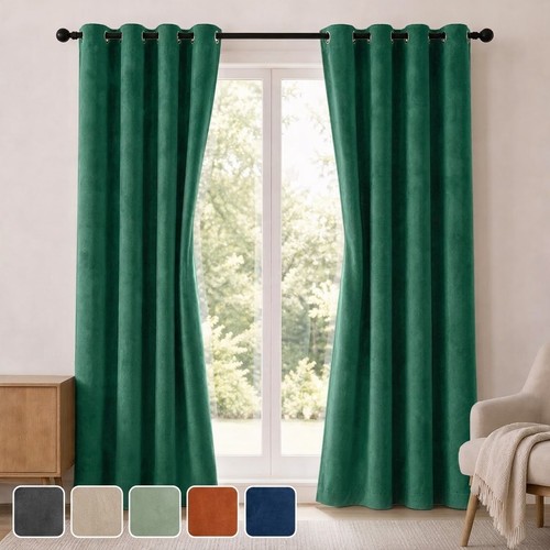 Long velvet curtains ready - velvet,