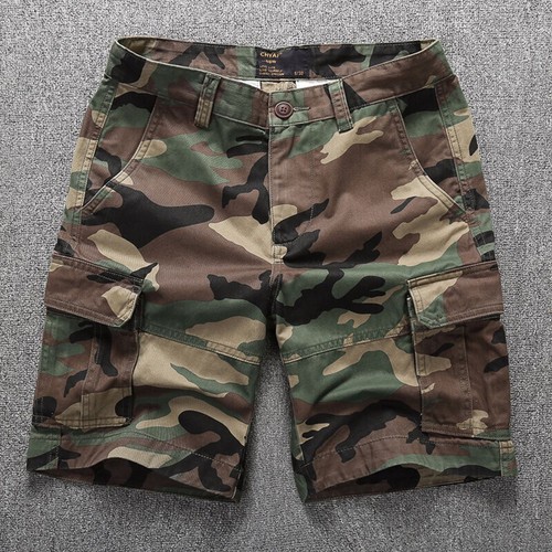 Mens cargo shorts - mens, army