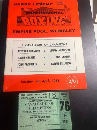 Boxing programme ticket 9th - programme,