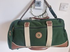 Vintage Green Carlton International Large Holdall Duffle Bag Luggage Travel Gym
