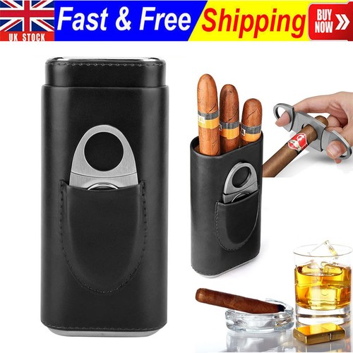 Leather cigar case - cigar,