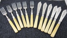 Vintage epns fish cutlery - fish,