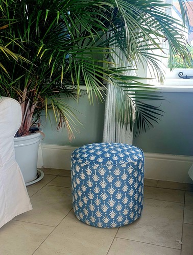 Circular drum stool ottoman - drum,