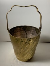 Vintage Brass Coal Bucket With