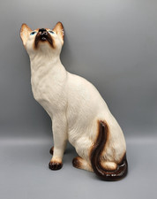 Figurine -  Kingston Pottery - Siamese Cat - Large - Vintage - 32cm Tall