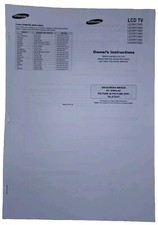 Samsung LE26R73BD LCD TV User Owners/Operating Instruction Manual Only.#2 