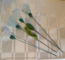 Four Vintage Frosted Glass