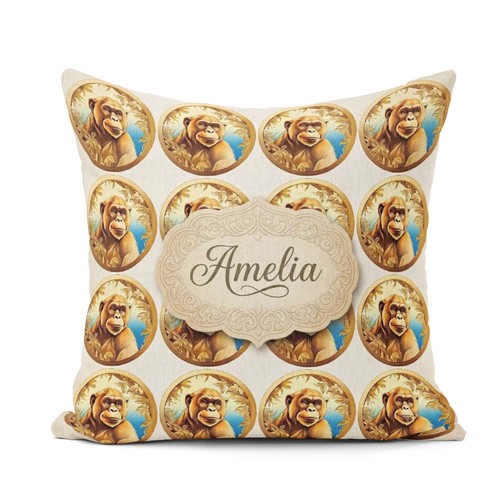 Cushion throw pillow - throw, golden