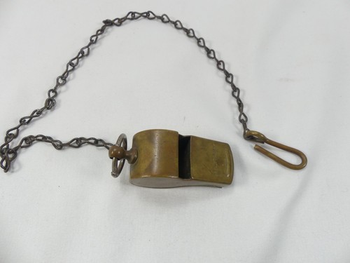 Antique brass military - military, whistle