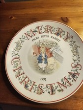 Wedgewood Peter Rabbit 1992 Christmas Plate