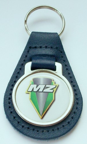 Acrylic badged blue leather - acrylic,