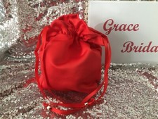 RED DUCHESS SATIN DOLLY BAG