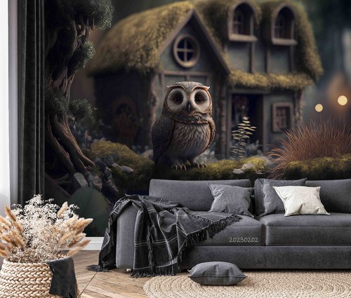 Tree house owl landscape - owl,