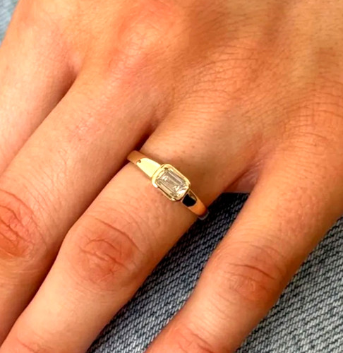 Emerald cut diamond - emerald,