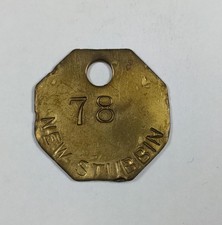New Stubbin No78 Colliery Brass Miners Pit Check Token Tally Mining Memorabilia