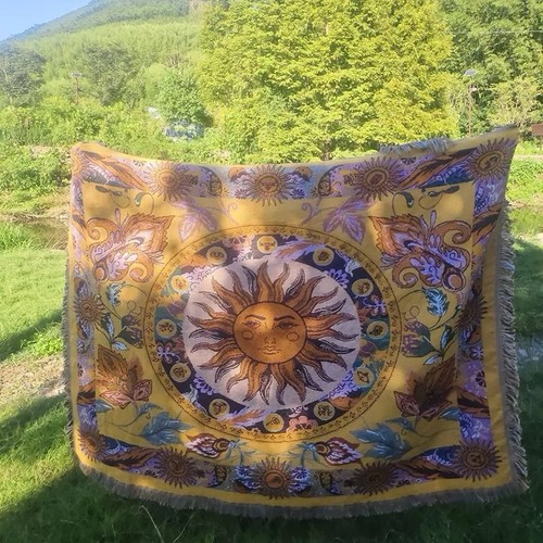 Sun pattern tapestry - tapestry, table