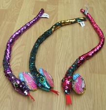 Sequin Glitzies Snake Reversible colour changing Plush toy