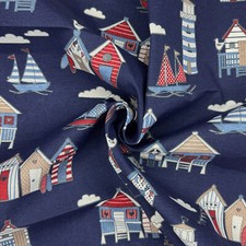 Canvas Fabric - Beach Huts