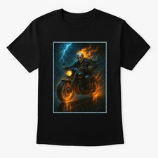 Ghost Rider Fiery Biker Skull