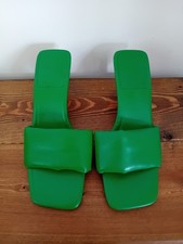 Zara Bright Green Kitten Mules. Size 5 Never Worn