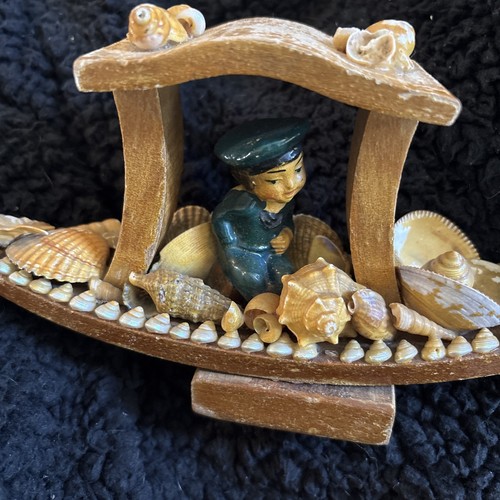 Vintage gondola wooden boat - vintage,