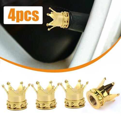 Gold crown car wheel tyre - gold,